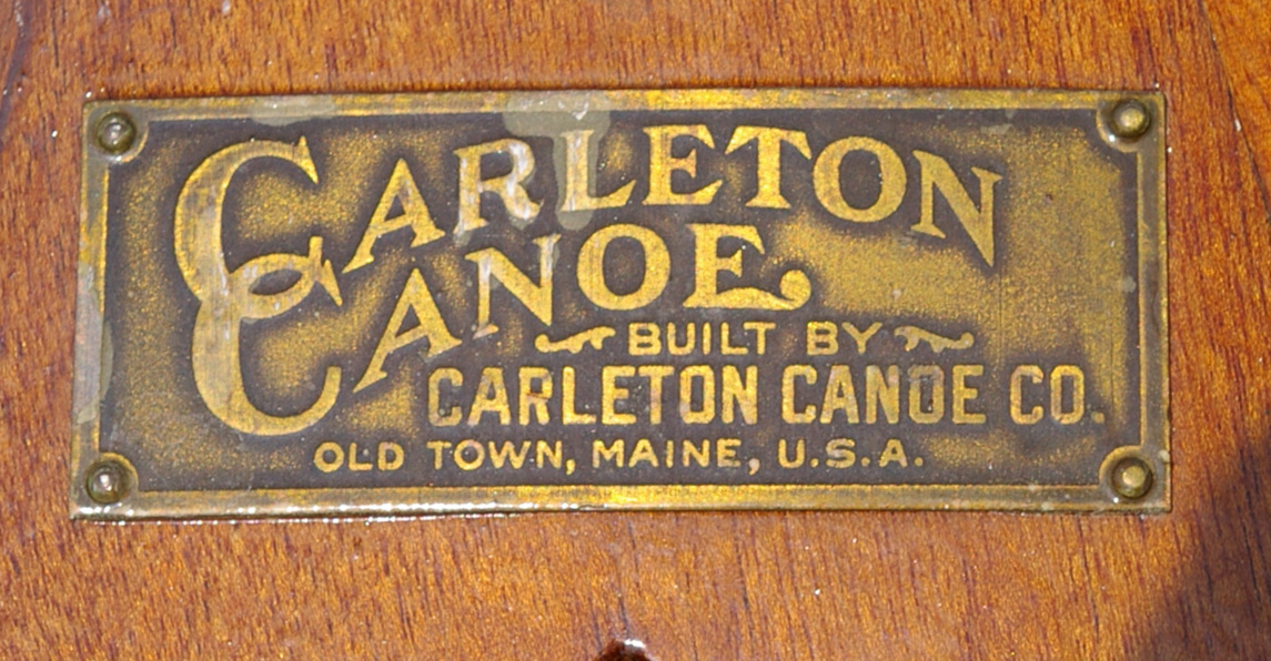 Carleton Canoe Company Deck plate