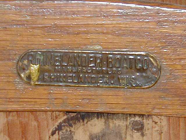 Rhinelander Nameplate